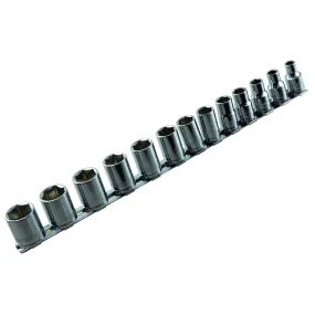 13 Piece 3/8" Drive 6 Point Metric Chrome Socket Set