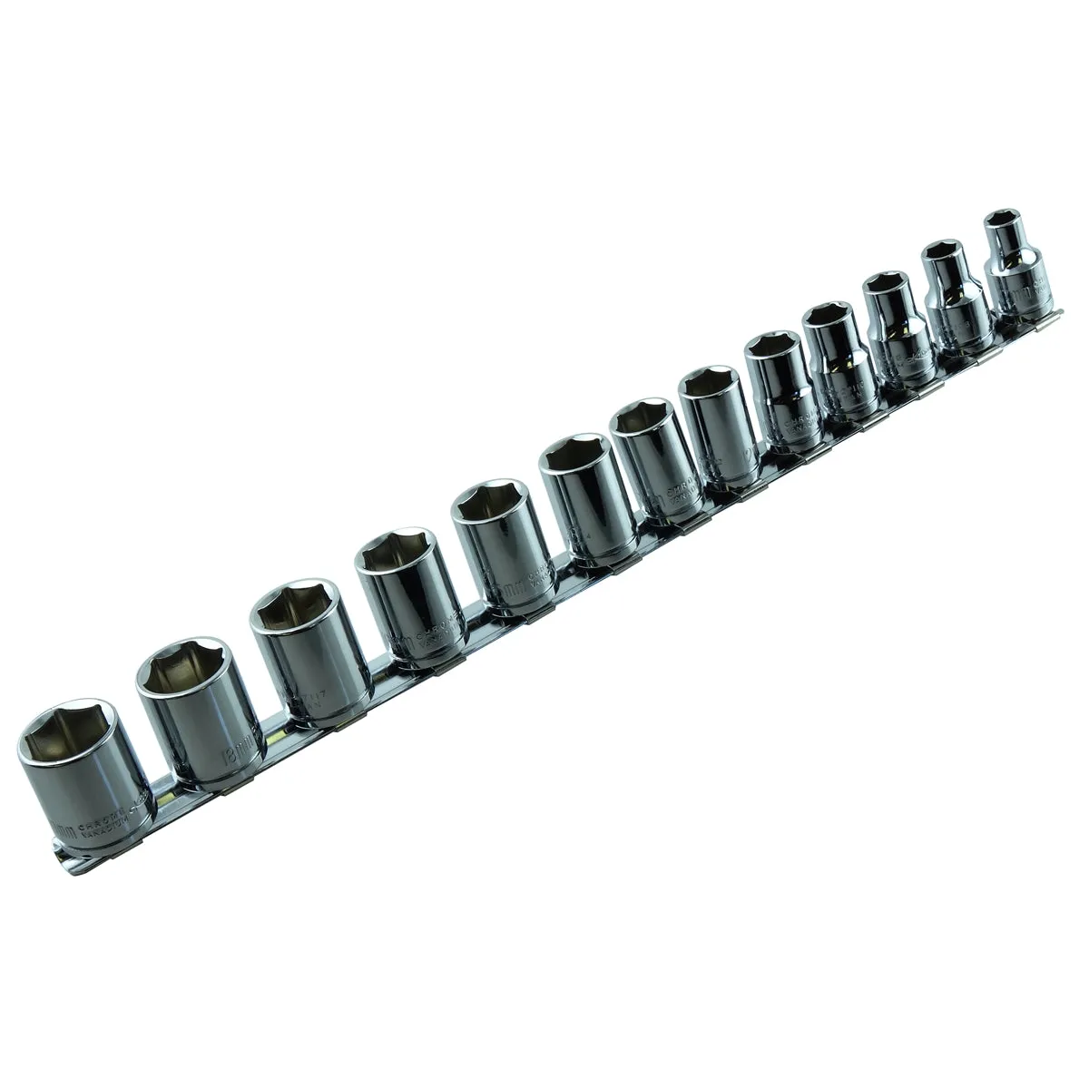 13 Piece 3/8" Drive 6 Point Metric Chrome Socket Set