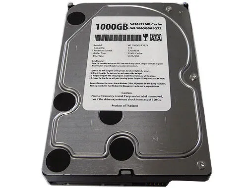 1TB (1000GB) 7200RPM SATA 3.5" Desktop HDD for Surveillance DVR, NAS PC MAC USB Enclosure