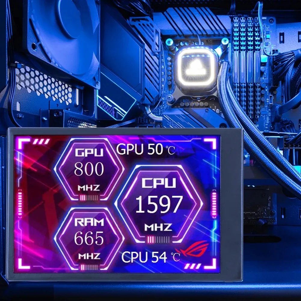 3.5 Inch Ips Type-C Secondary Screen - Computer CPU, GPU, RAM and  HDD Monitor USB Display