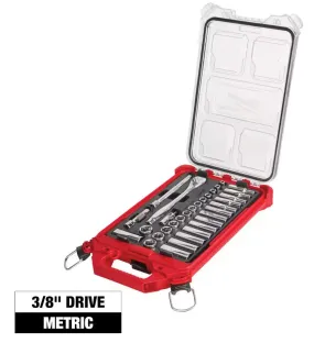 48-22-9482 Milwaukee 3/8" Metric Ratchet & Socket Set w/ PACKOUT - 32 PC