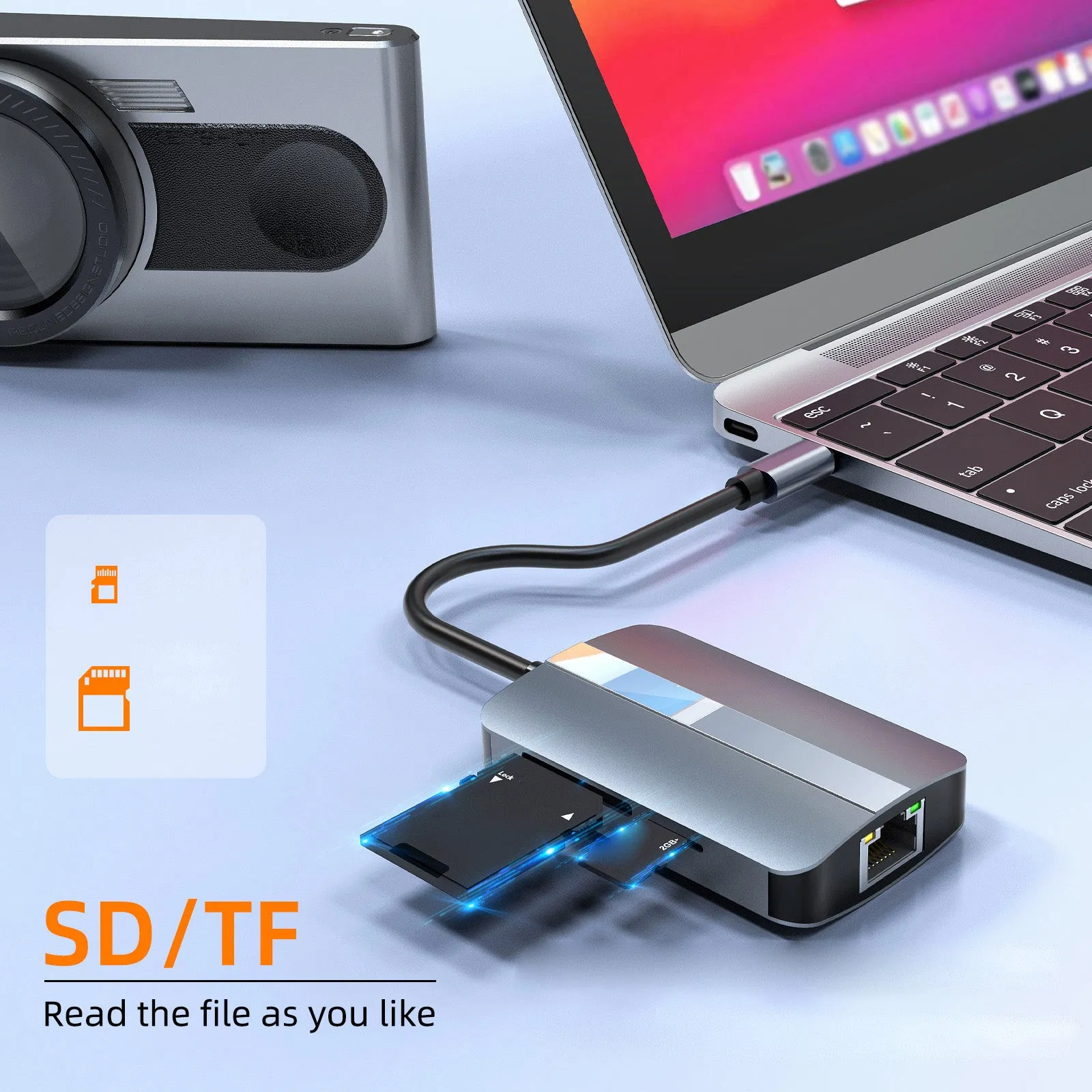 5-IN-1 USB C Hub Type-C Docking Station
