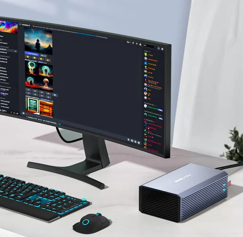 ACASIS EC-7352 USB-C Dual Bay 2.5 Inch / 3.5 Inch SATA Universal Hard Disk Drive Matrix Array Enclosure with 4 RAID Mode Dip Switch, 5Gbps High-Speed Data, Driver-Free and Support for Up to 36TB  HDD / SSD Capacity for PC Desktop Data