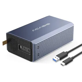 ACASIS EC-7352 USB-C Dual Bay 2.5 Inch / 3.5 Inch SATA Universal Hard Disk Drive Matrix Array Enclosure with 4 RAID Mode Dip Switch, 5Gbps High-Speed Data, Driver-Free and Support for Up to 36TB  HDD / SSD Capacity for PC Desktop Data