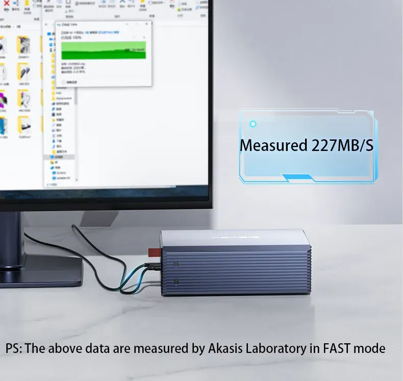 ACASIS EC-7352 USB-C Dual Bay 2.5 Inch / 3.5 Inch SATA Universal Hard Disk Drive Matrix Array Enclosure with 4 RAID Mode Dip Switch, 5Gbps High-Speed Data, Driver-Free and Support for Up to 36TB  HDD / SSD Capacity for PC Desktop Data
