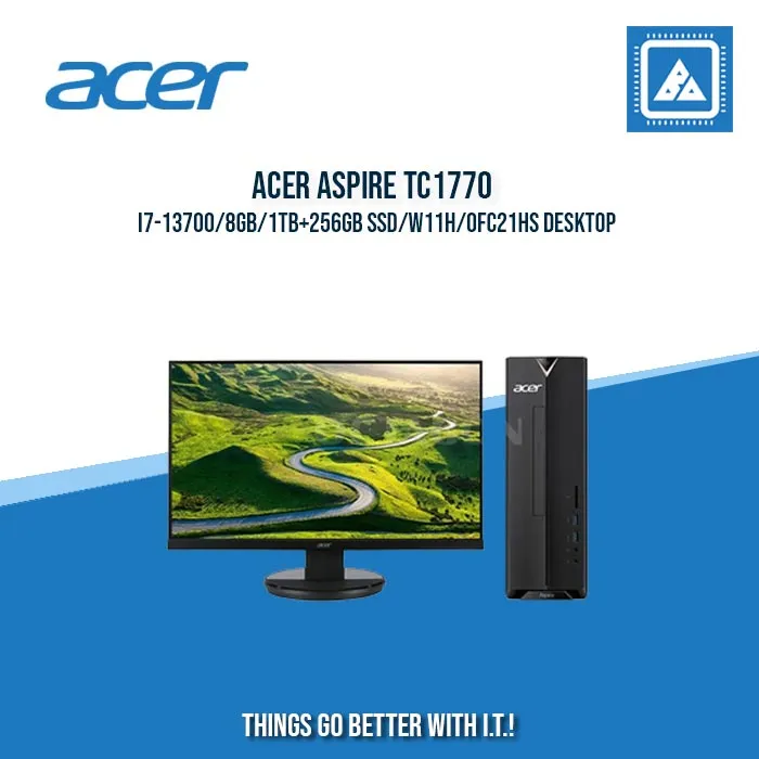 ACER ASPIRE TC1770 I7-13700/8GB/1TB 256GB SSD/W11H/OFC21HS DESKTOP
