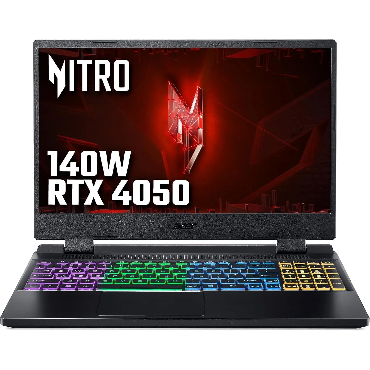 Acer Nitro 5 AN515-58 Gaming Laptop - Intel Core i7-12650H, 16GB, 1TB SSD, NVIDIA GeForce RTX 4060 8G, 15.6" FHD IPS 144Hz, Windows 11 , Black