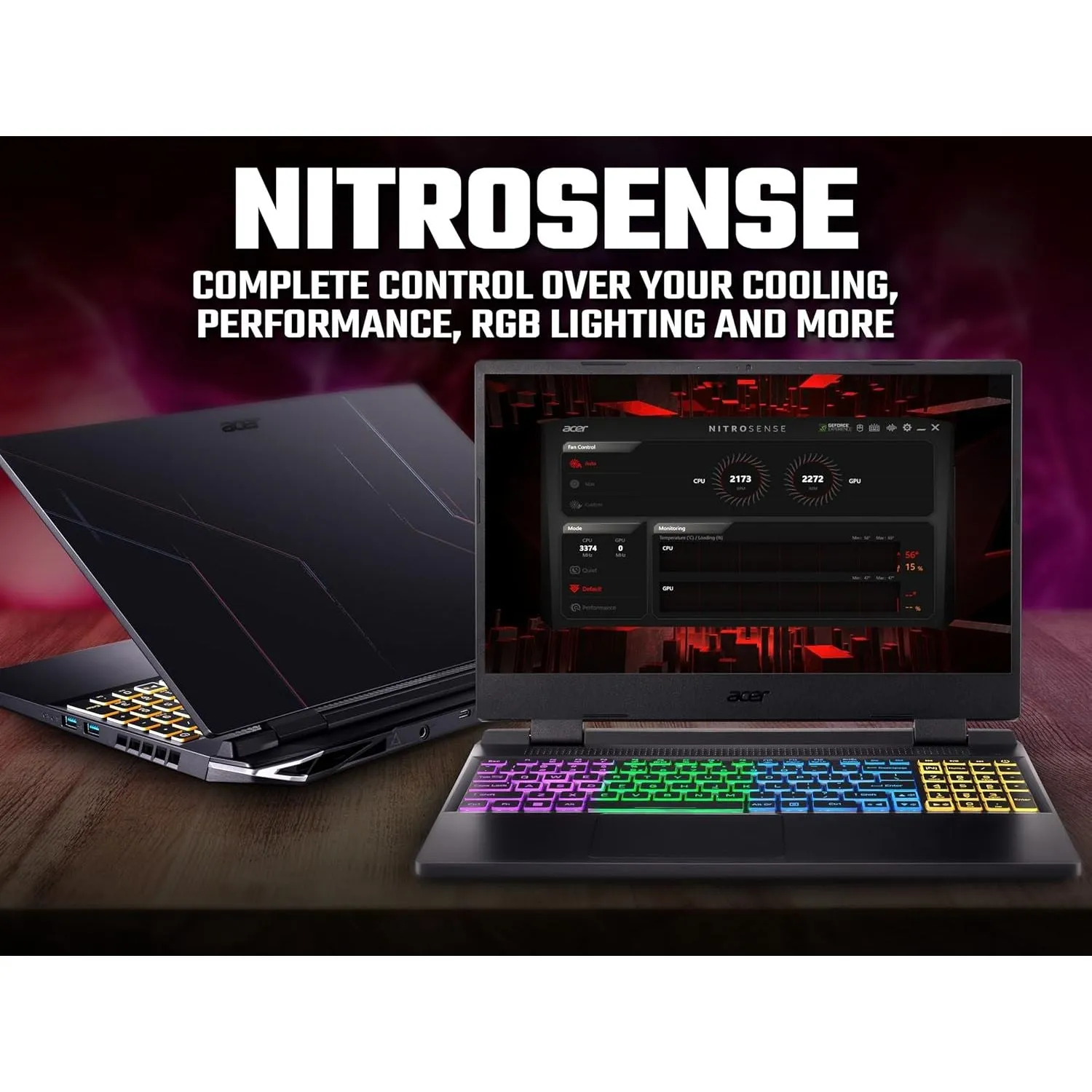 Acer Nitro 5 AN515-58 Gaming Laptop - Intel Core i7-12650H, 16GB, 1TB SSD, NVIDIA GeForce RTX 4060 8G, 15.6" FHD IPS 144Hz, Windows 11 , Black