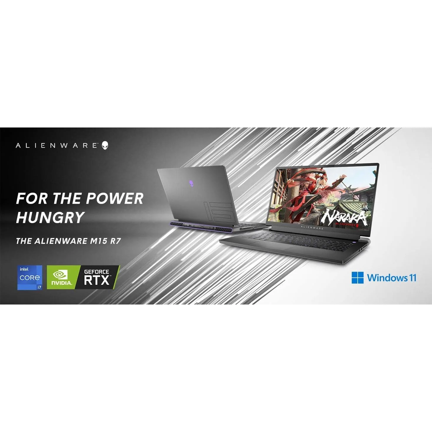 Alienware M15 R7 Gaming Laptop - 15.6" FHD, Intel Core i7-12700H, 32GB RAM, 1TB SSD, RTX 3070 Ti, Windows 11, Dark Side of the Moon