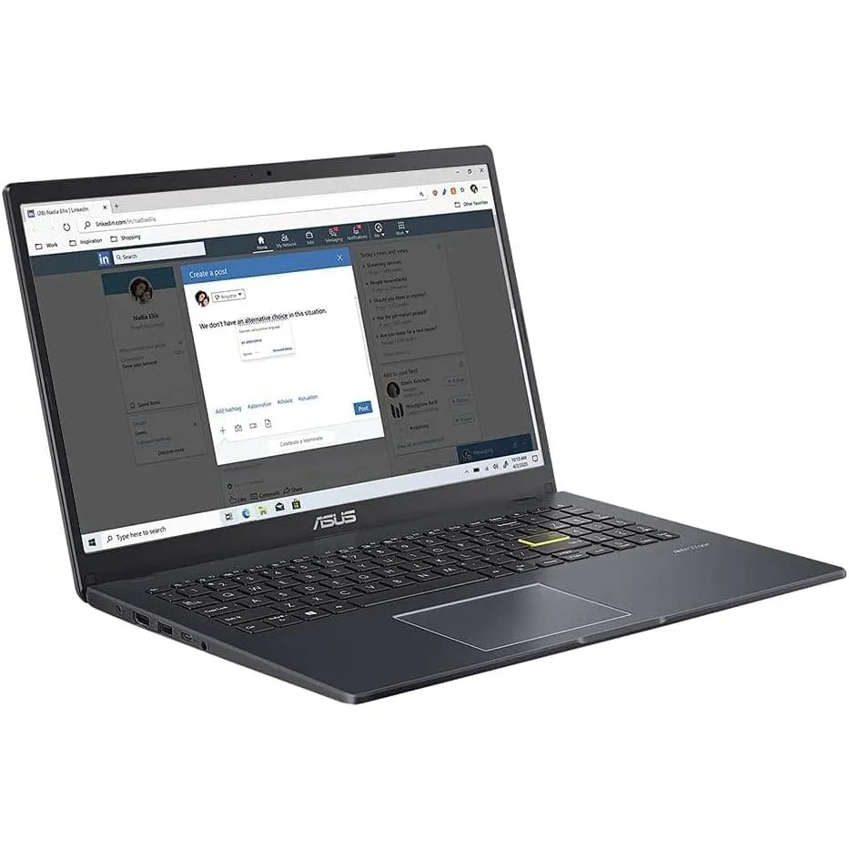 Asus E510, Intel N4020, 4GB RAM, 128GB SSD, 15", Windows 10 - Navy Blue