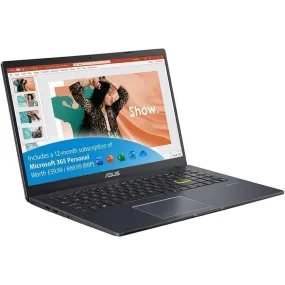 Asus E510, Intel N4020, 4GB RAM, 128GB SSD, 15", Windows 10 - Navy Blue