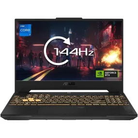 ASUS Laptop TUF Gaming F15 FX507ZU4 15.6" Full HD 144Hz Gaming Laptop Intel i7-12700H 14-Cores, NVIDIA GeForce RTX 4050 6GB Graphics (140W TGP), 8 x2 GB RAM, 512GB SSD, Windows 11