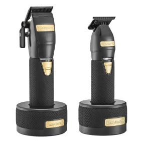 BaByliss PRO Black FX Boost  Limited Edition Clipper & Trimmer Set w/ Charging Base (FXHOLPKCTB-B)