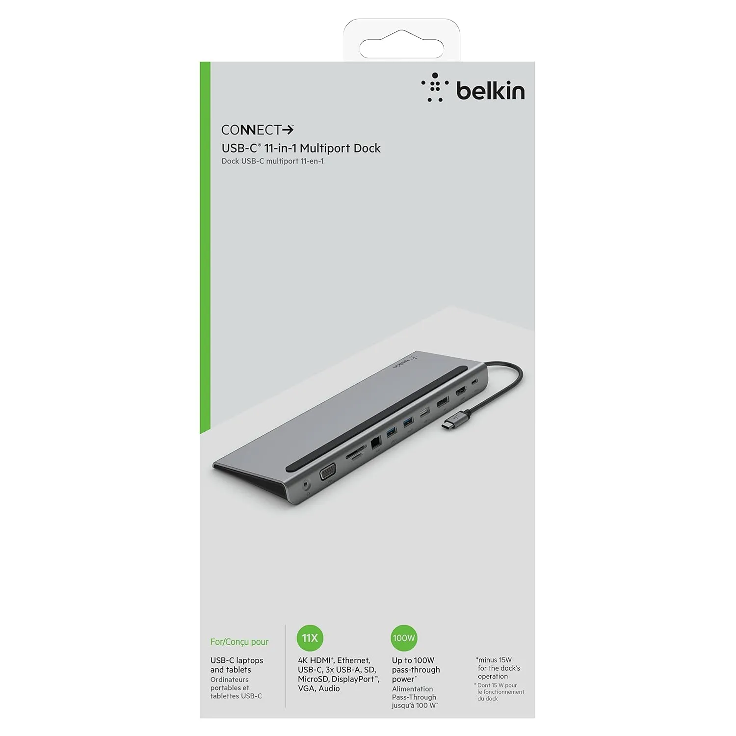 Belkin USB C Hub, 11-in-1 MultiPort Adapter Dock