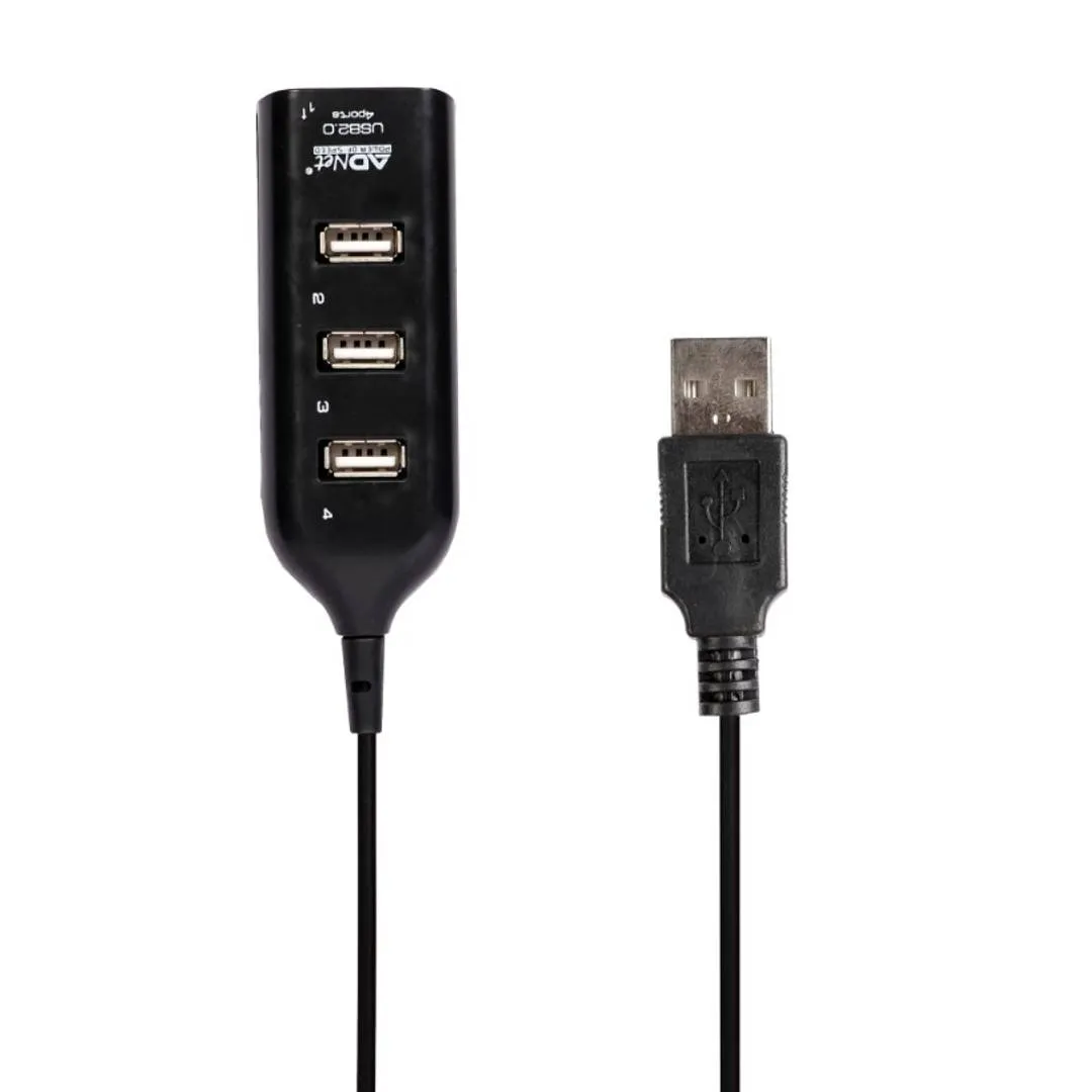 Black 4 Port USB Hub