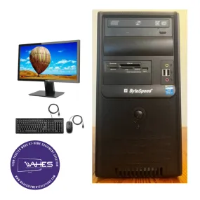 Bytespeed Custom Build Refurbished GRADE A Single Desktop PC Set (19-24" Monitor   Keyboard and Mouse Accessories): Intel Pentium G440 @ 3.4 Ghz| 8GB Ram| 180 SSD 1 TB HDD| Call Center Work from Home|School|Office