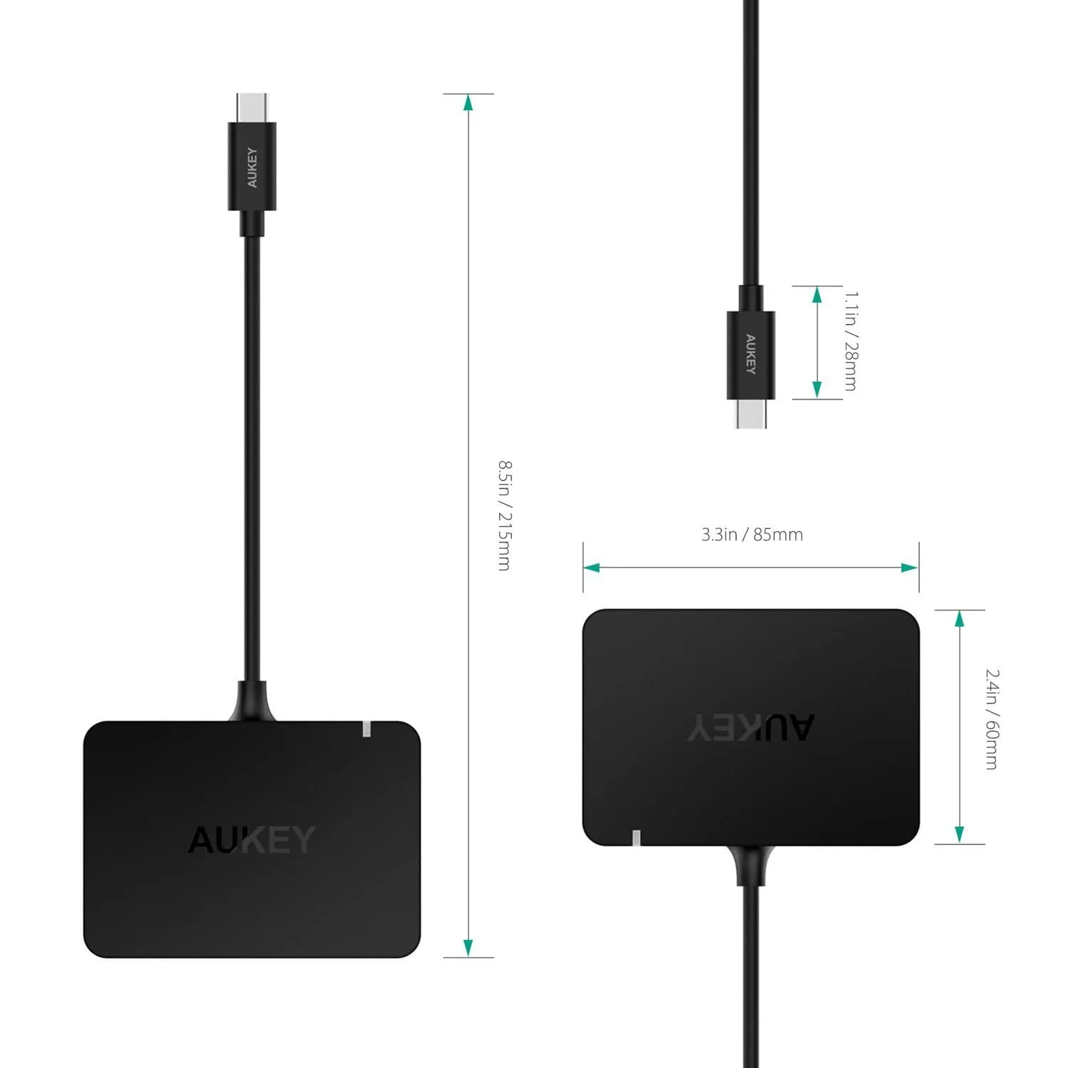 CB-C58 USB-C To 4-Port USB 3.0 Hub With 4K HDMI Port & USB-C Charging Port