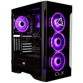 CLX SET Gaming Desktop - Liquid Cooled Intel Core i7 13700KF 3.4GHz 16-Core Processor, 32GB DDR5 5600 Memory, GeForce RTX 4060 8GB GDDR6 Graphics, 1TB NVMe M.2 SSD, 4TB HDD, WiFi, Black, Windows 11 Home 64-bit