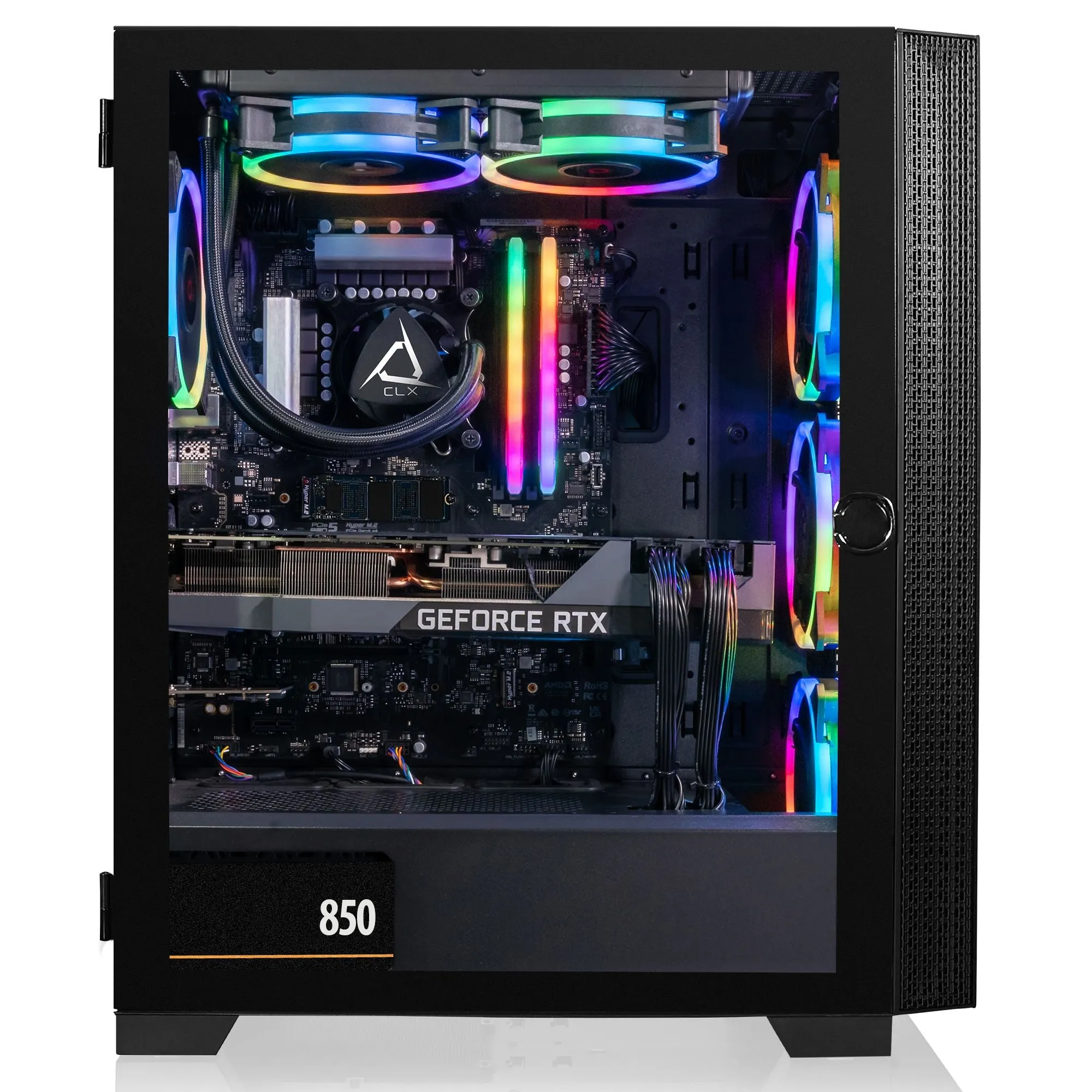 CLX SET VR-Ready Gaming Desktop - Liquid Cooled Intel Core i7 13700KF 3.4GHz 16-Core Processor, 32GB DDR5 Memory, GeForce RTX 4080 16GB GDDR6X Graphics, 1TB SSD, 4TB HDD, WiFi, Windows 11 Home 64-bit