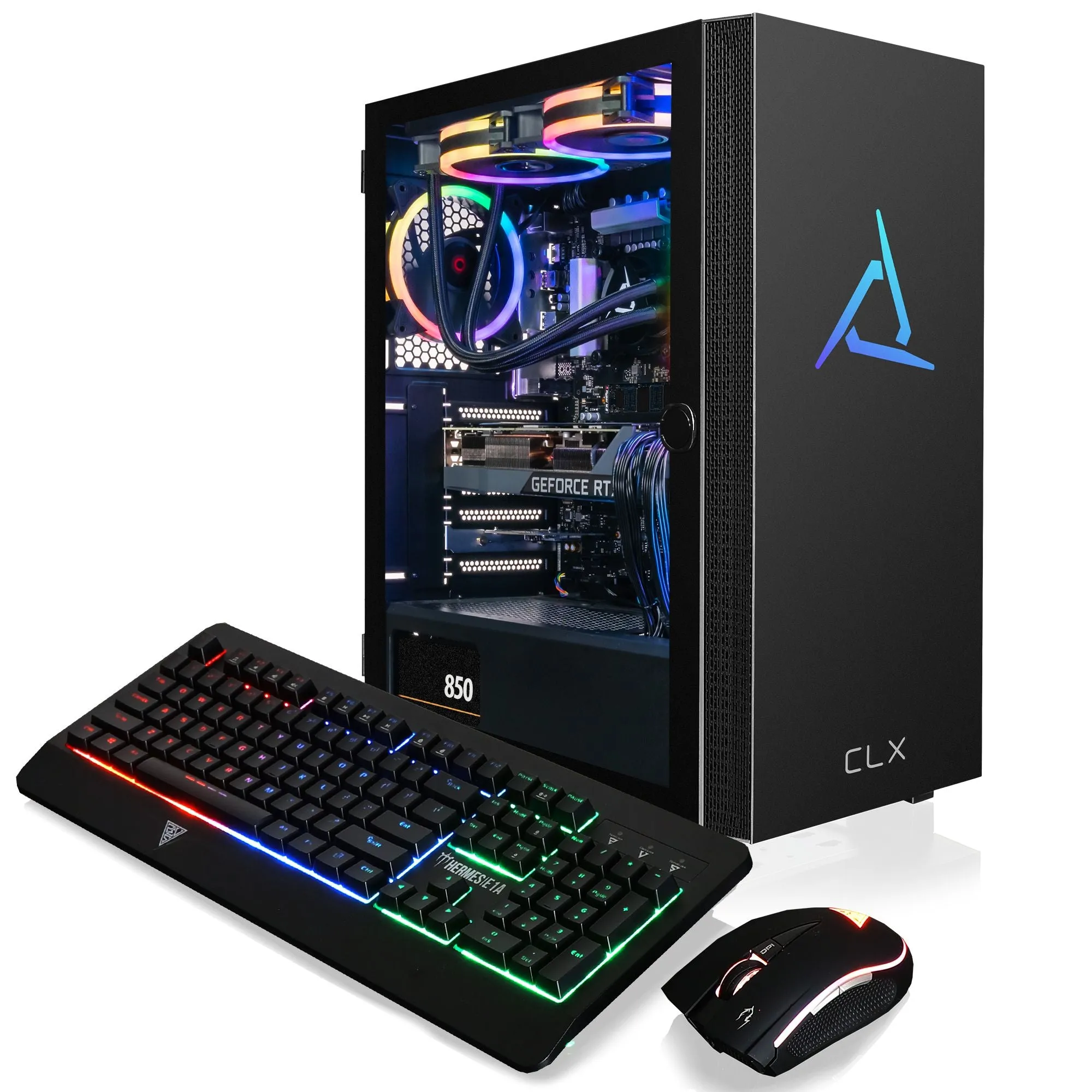 CLX SET VR-Ready Gaming Desktop - Liquid Cooled Intel Core i7 13700KF 3.4GHz 16-Core Processor, 32GB DDR5 Memory, GeForce RTX 4080 16GB GDDR6X Graphics, 1TB SSD, 4TB HDD, WiFi, Windows 11 Home 64-bit
