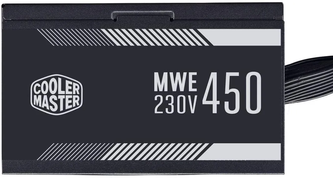 Cooler Master PSU MWE 450 White 230V - V2 Power Supply Unit, UK Plug - 80 PLUS 230V EU Certified, Quiet 120 HDB Fan, DC-to-DC   LLC Circuit with Single  12V Rail