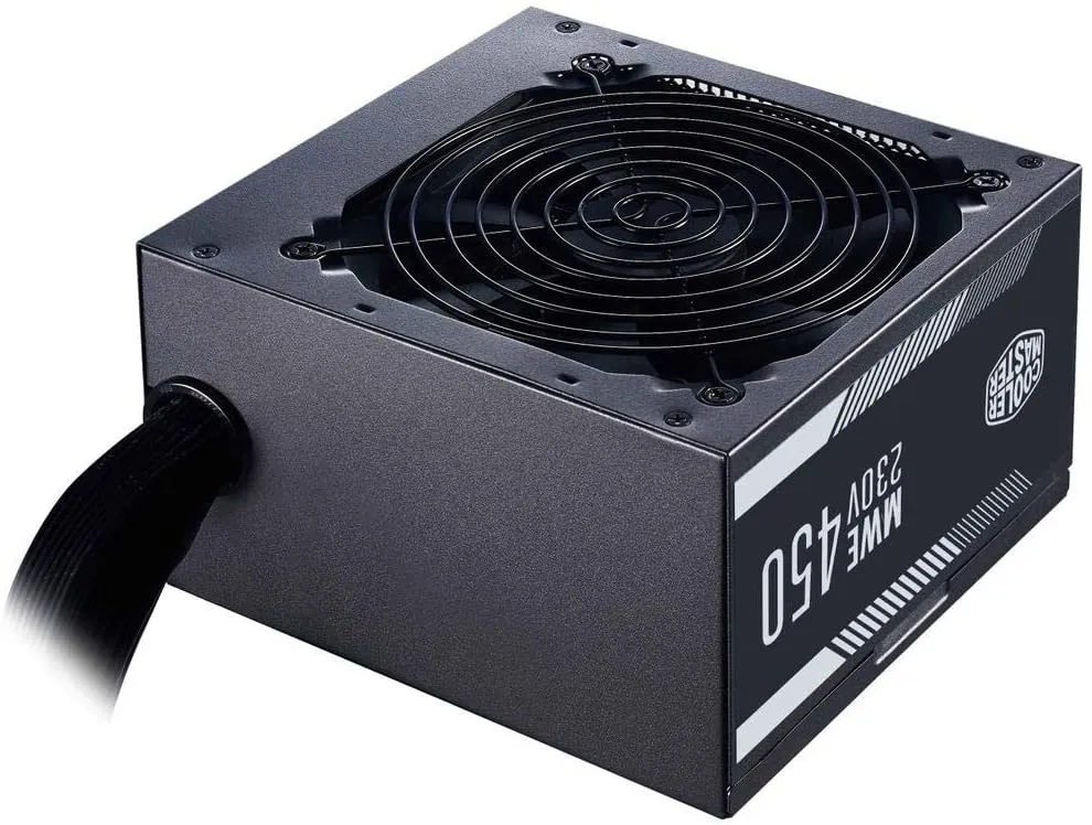 Cooler Master PSU MWE 450 White 230V - V2 Power Supply Unit, UK Plug - 80 PLUS 230V EU Certified, Quiet 120 HDB Fan, DC-to-DC   LLC Circuit with Single  12V Rail