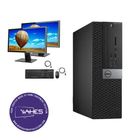 Dell Optiplex 3040 SFF Refurbished GRADE A Dual Desktop PC Set (19-24" Monitor   Keyboard and Mouse Accessories): Intel i3-6100 @ 3.4 Ghz|4GB Ram|500 GB HDD|Call Center Work from Home|School|Office