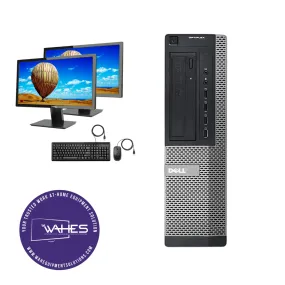 Dell Optiplex 7010 DT Refurbished GRADE B Dual Desktop PC Set (19-24" Monitor   Keyboard and Mouse Accessories): Intel i7-3770 @ 3.4 Ghz|4GB Ram|320GB HDD|Work from Home Ready|School|Office