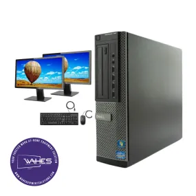 Dell Optiplex 790 SFF Refurbished GRADE A Dual Desktop PC Set (19-24" Monitor   Keyboard and Mouse Accessories):  Intel i3|4GB Ram|2TB HDD| Call Center Work from Home|School|Office