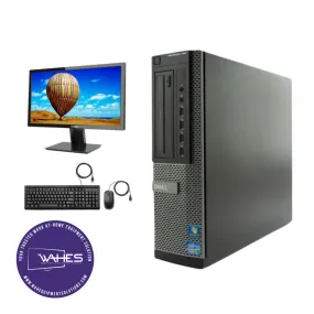 Dell Optiplex 790 SFF Refurbished GRADE A Single Desktop PC Set (19-24" Monitor   Keyboard and Mouse Accessories):  Intel I3|4GB Ram|2TB HDD| Call Center Work from Home|School|Office