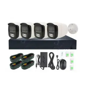 Full Color-4CH 4K DVR KIT 4ch Full HD Outdoor Waterproof Camera DVR Kit Combo Cctv Camera Kit