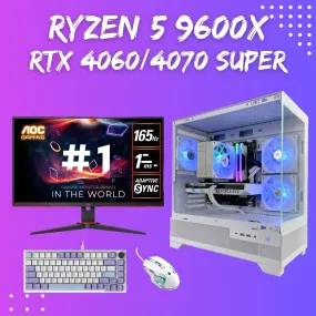 Gaming PC Bundle | Ryzen 5 9600X | RTX 4060-4070 Ti | CX500 White