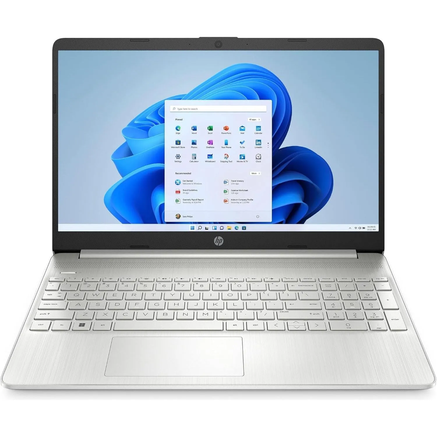 HP 15s-fq5021na Laptop PC – Intel Core i5-1235U 12th Gen, 8GB DDR4 RAM, 256GB SSD, Intel Iris Xe, 15.6-inch Full HD, Windows 11 Home, Natural Silver