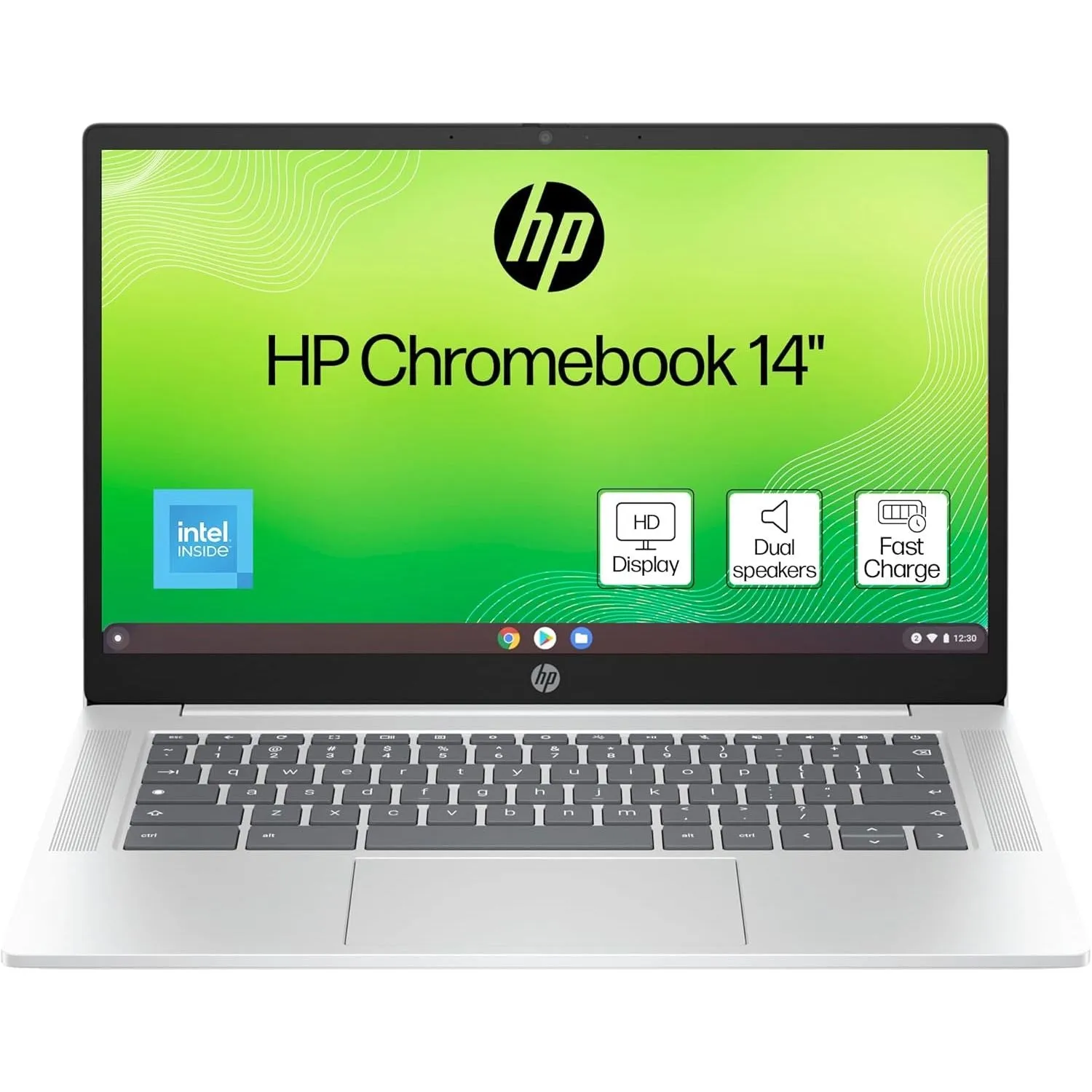 HP Chromebook 14a-nf0002na - 14in HD - Intel N100 - 4GB RAM - 128GB SSD - Silver