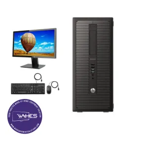 HP Elitedesk 800 G1 DT Refurbished GRADE A Single Desktop PC Set (19-24" Monitor   Keyboard and Mouse Accessories):Intel i5-4590 @ 3.4 Ghz| 8GB Ram| 1TB HDD|Call Center Work from Home|School|Office