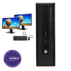 HP Elitedesk 800 G1 Refurbished GRADE B Dual Desktop PC Set (19-24" Monitor   Keyboard and Mouse Accessories):Intel i7-4770 @ 3.4 GHz| 8GB Ram| 250 GB HDD| Call Center Work from Home|School|Office