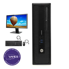 HP Elitedesk 800 G1 Refurbished GRADE B Single Desktop PC Set (19-24" Monitor   Keyboard and Mouse Accessories):Intel i7-4770 @ 3.4 GHz| 8GB Ram| 250 GB HDD| Call Center Work from Home|School|Office