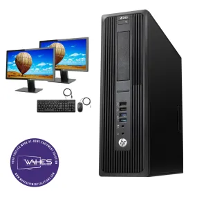 HP Z240 SFF Refurbished GRADE B Dual Desktop PC Set (19-24" Monitor   Keyboard and Mouse Accessories):  Intel i7-3770 @ 3.4 Ghz| 16GB Ram| 500 GB HDD|Call Center Work from Home|School|Office