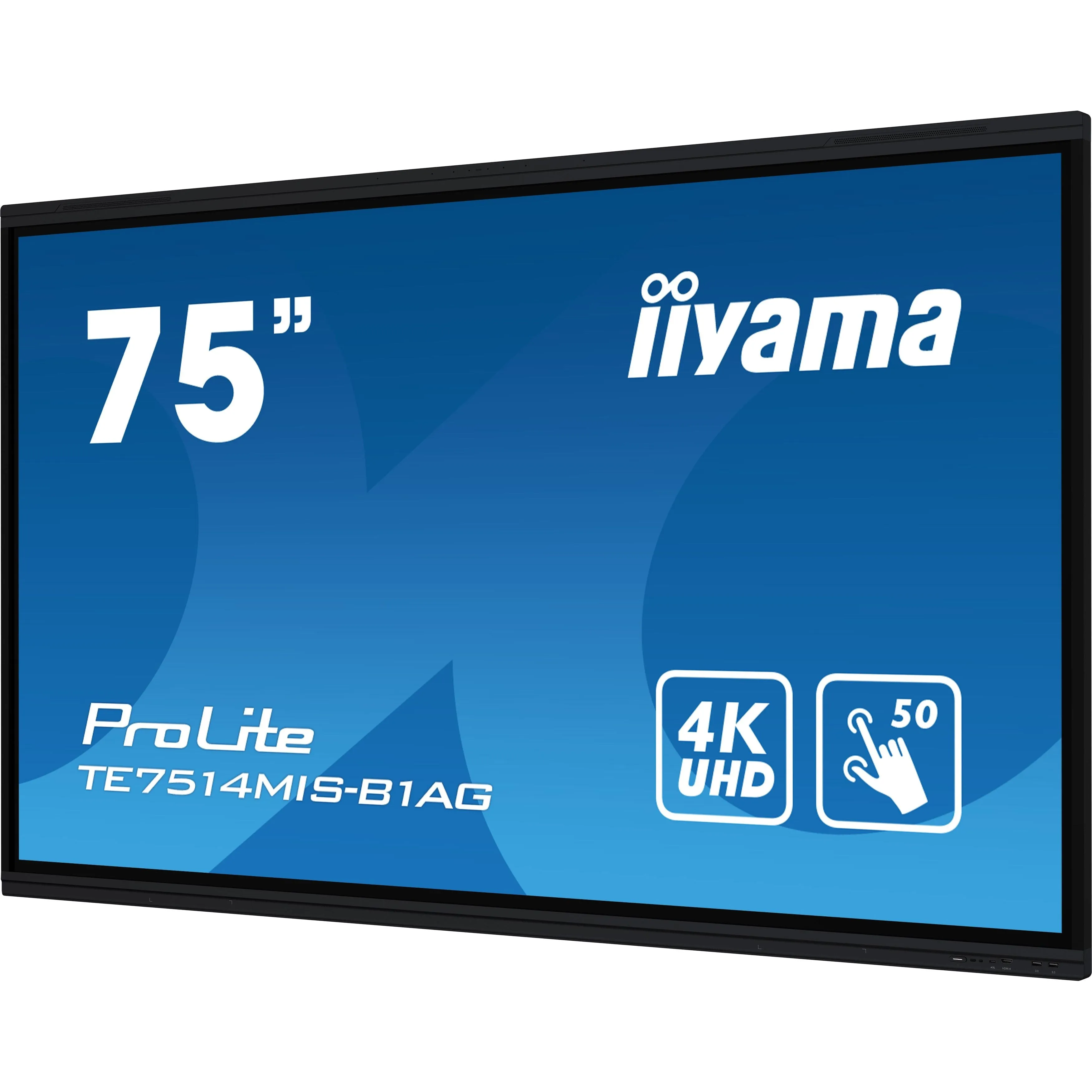 Iiyama ProLite TE7514MIS-B1AG 75" PureTouch-IR  Touch Screen 4K 24/7 Large Format Display with Android, Wifi & USB-C