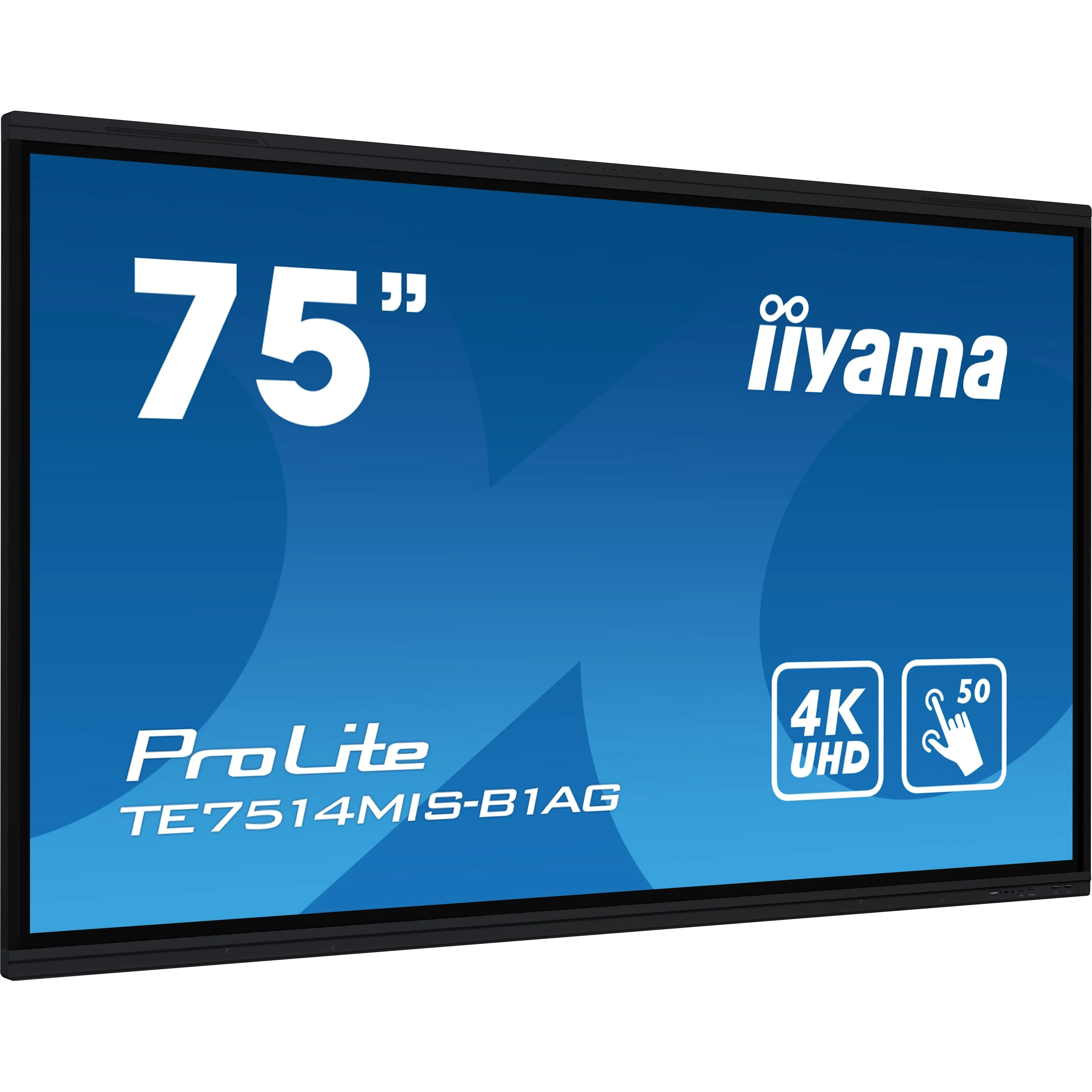Iiyama ProLite TE7514MIS-B1AG 75" PureTouch-IR  Touch Screen 4K 24/7 Large Format Display with Android, Wifi & USB-C