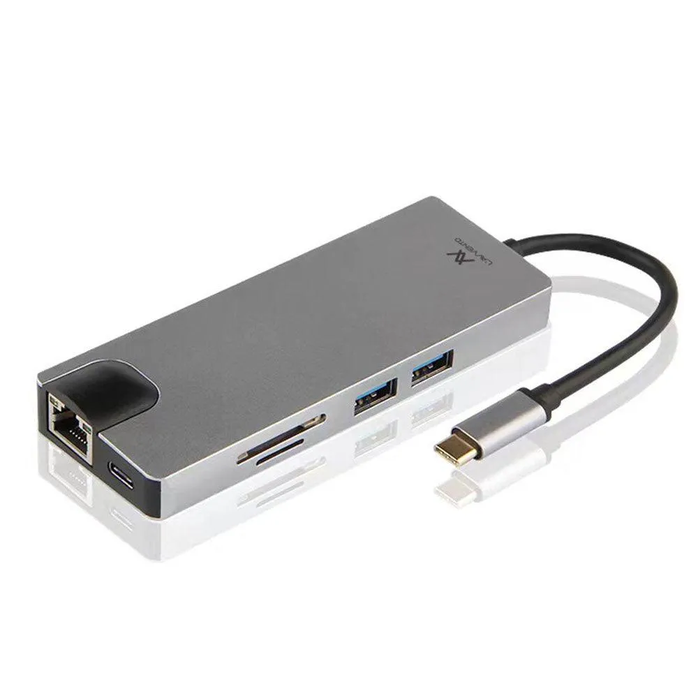 Lavvento US017 8in1 Type-C 4K HUB Converter