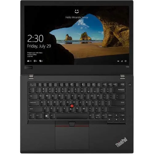 LenovoThinkPad T480 Laptop Intel i5-8350U 1.7Ghz 16GB RAM, 256GB SSD FPR 14" HD Windows 10 Pro - Black