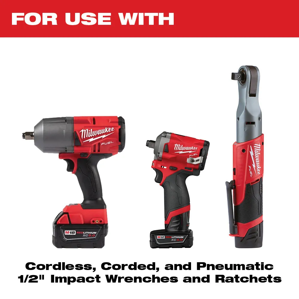 Milwaukee 1/2" Shockwave Impact Duty Socket Dr Sae/Mm Packout Set 31Pc