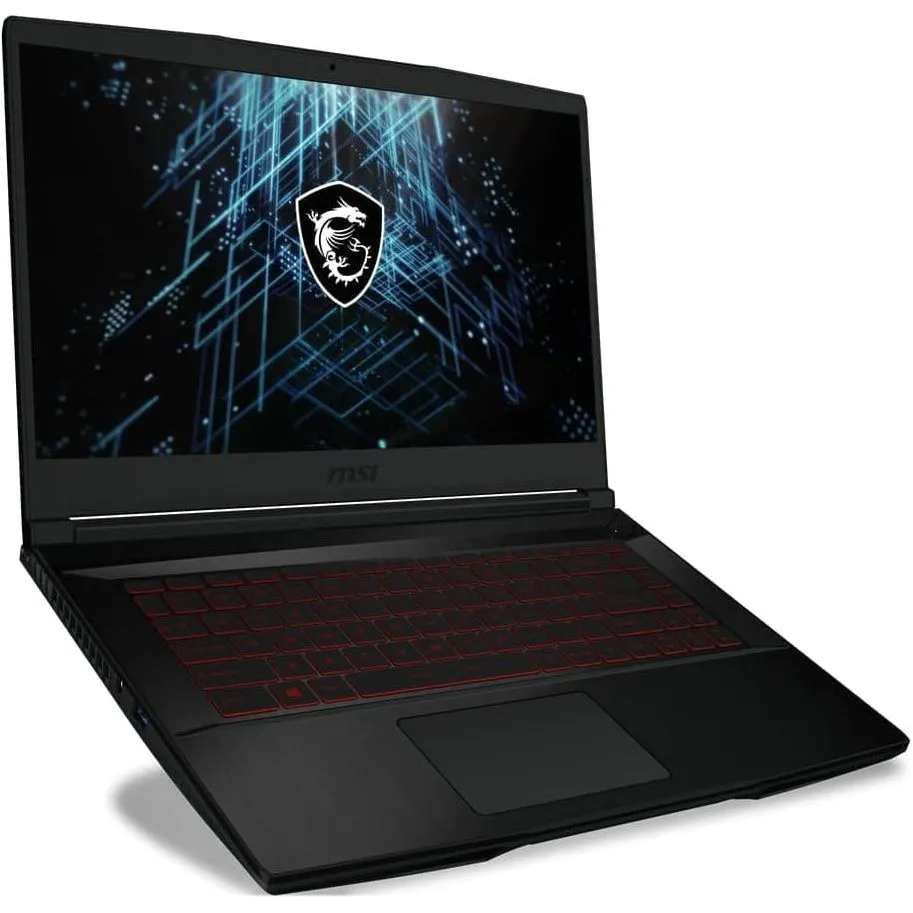 MSI GF63 Thin 11SC-496UK Laptop: i5-11400H, 2.7 GHz, 8GB RAM, 512GB M.2 PCIe SSD, 15.6" 144Hz Display, GTX 1650 GDDR6 4GB, Windows 11 Home - Black