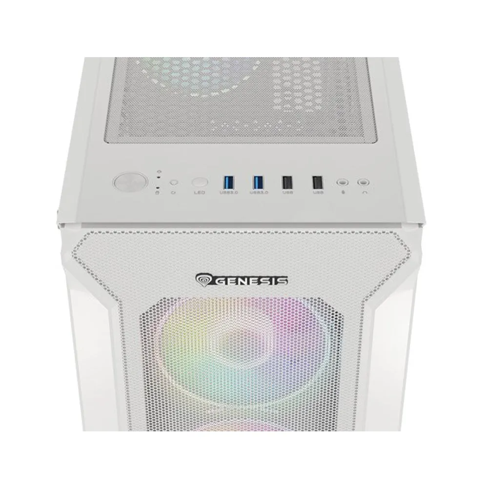 Natec PC Case Irid 505 V2 ARGB White