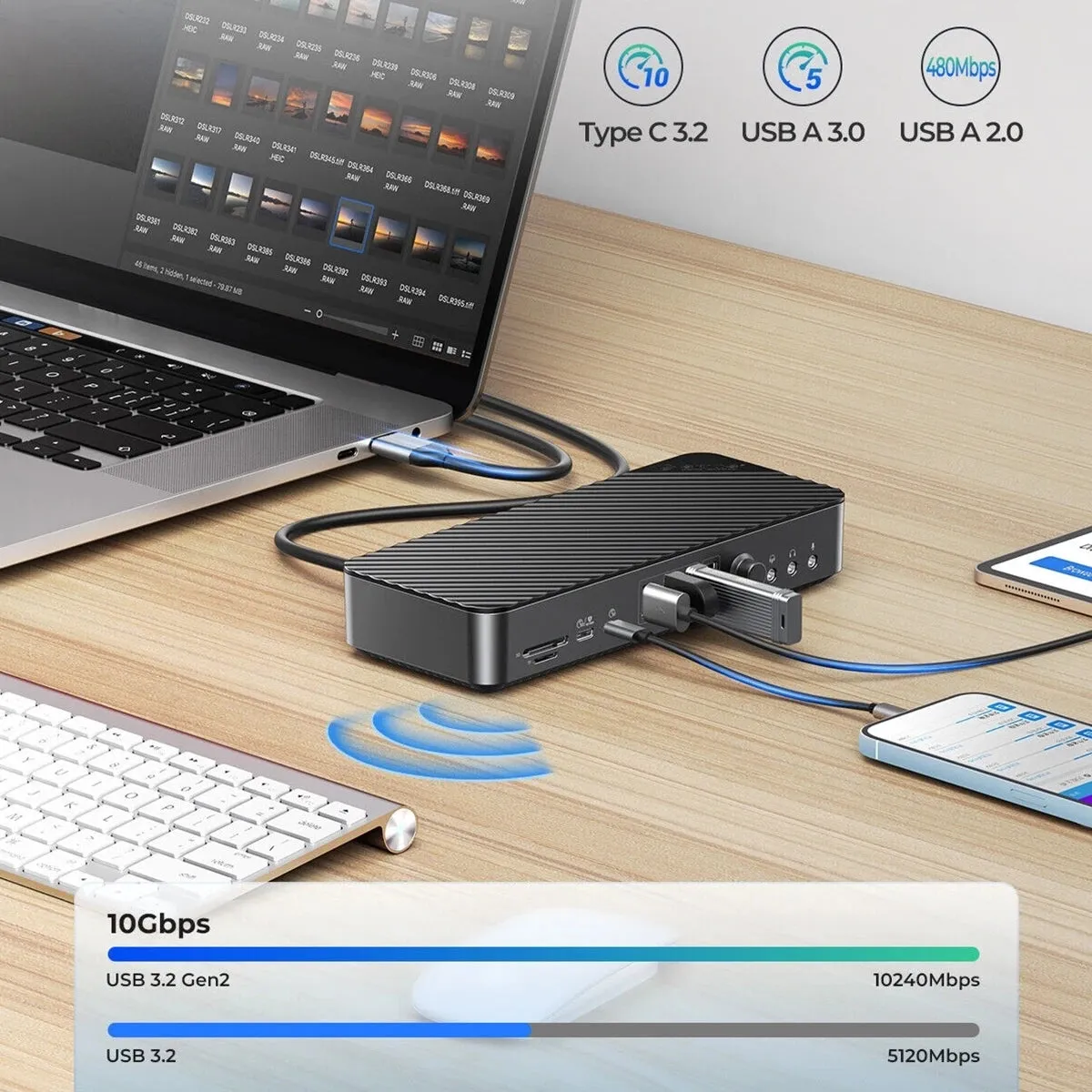 ORICO 20 in 1 Laptop Multifunction Docking Station DKA20