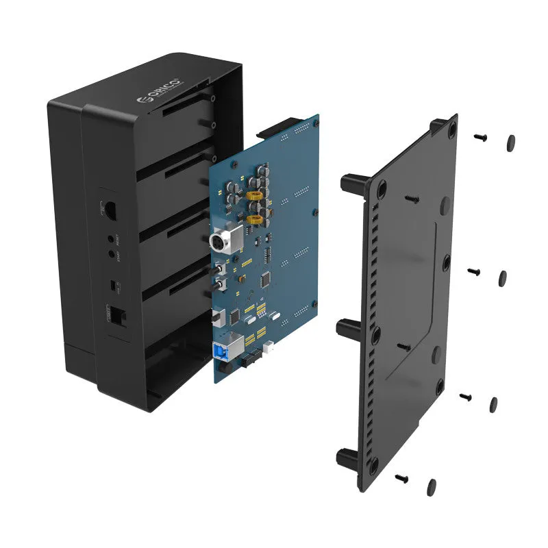 Orico 4 Bay 2.5" / 3.5" Usb3.0 Hdd|Ssd Clone Dock - Black