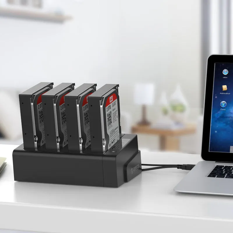 Orico 4 Bay 2.5" / 3.5" Usb3.0 Hdd|Ssd Clone Dock - Black