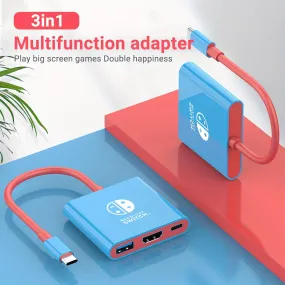 PD100W Docking Station For Switch, Portable Switch Dock Replacement For Switch Dock Switch HDMI Adapter USB 3.0 Switch TV Dock, Travel Dock, For Switch Accessories