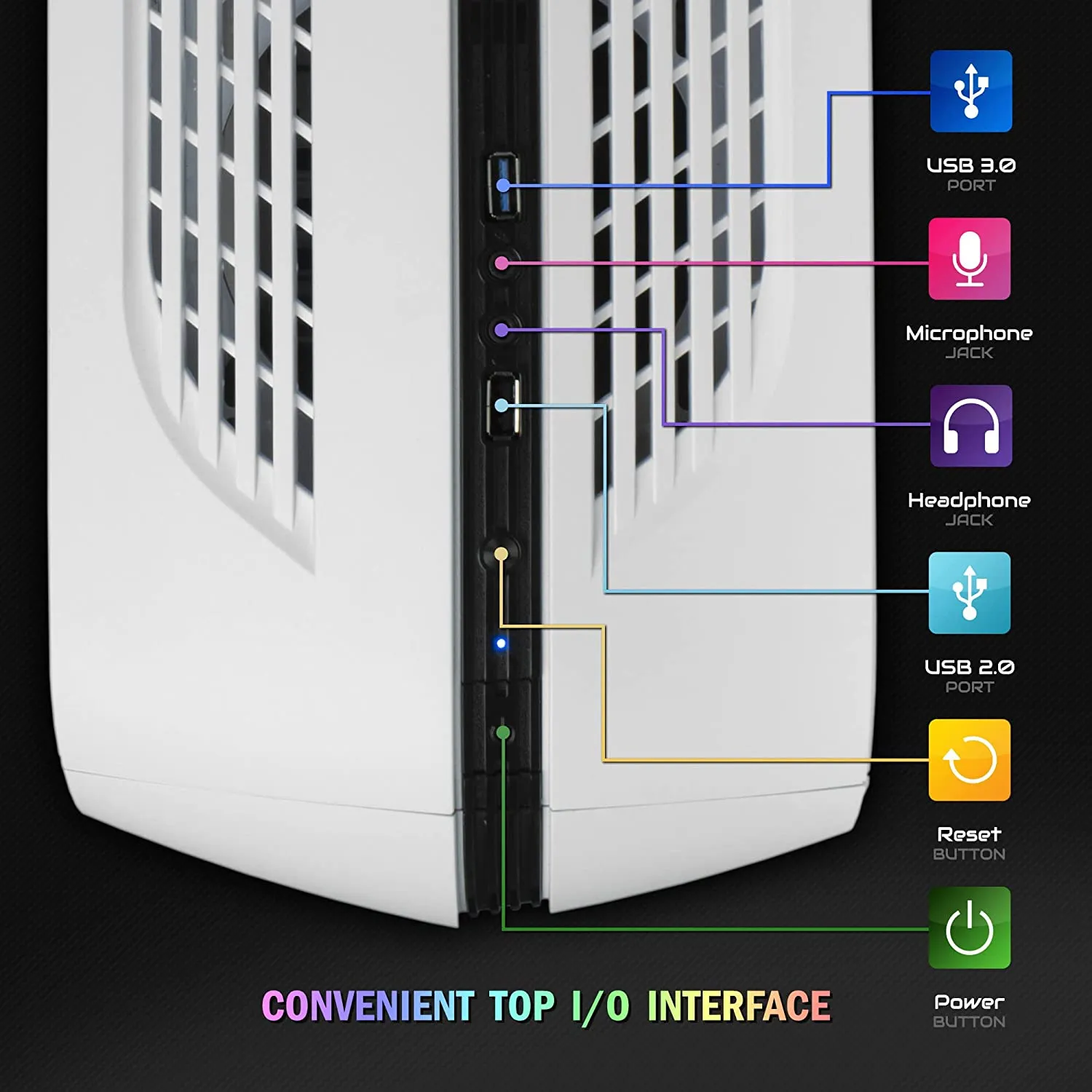 Periphio Ecto Gaming PC Desktop Computer Tower 16GB RAM 120GB SSD   500GB HDD (Refurbished)